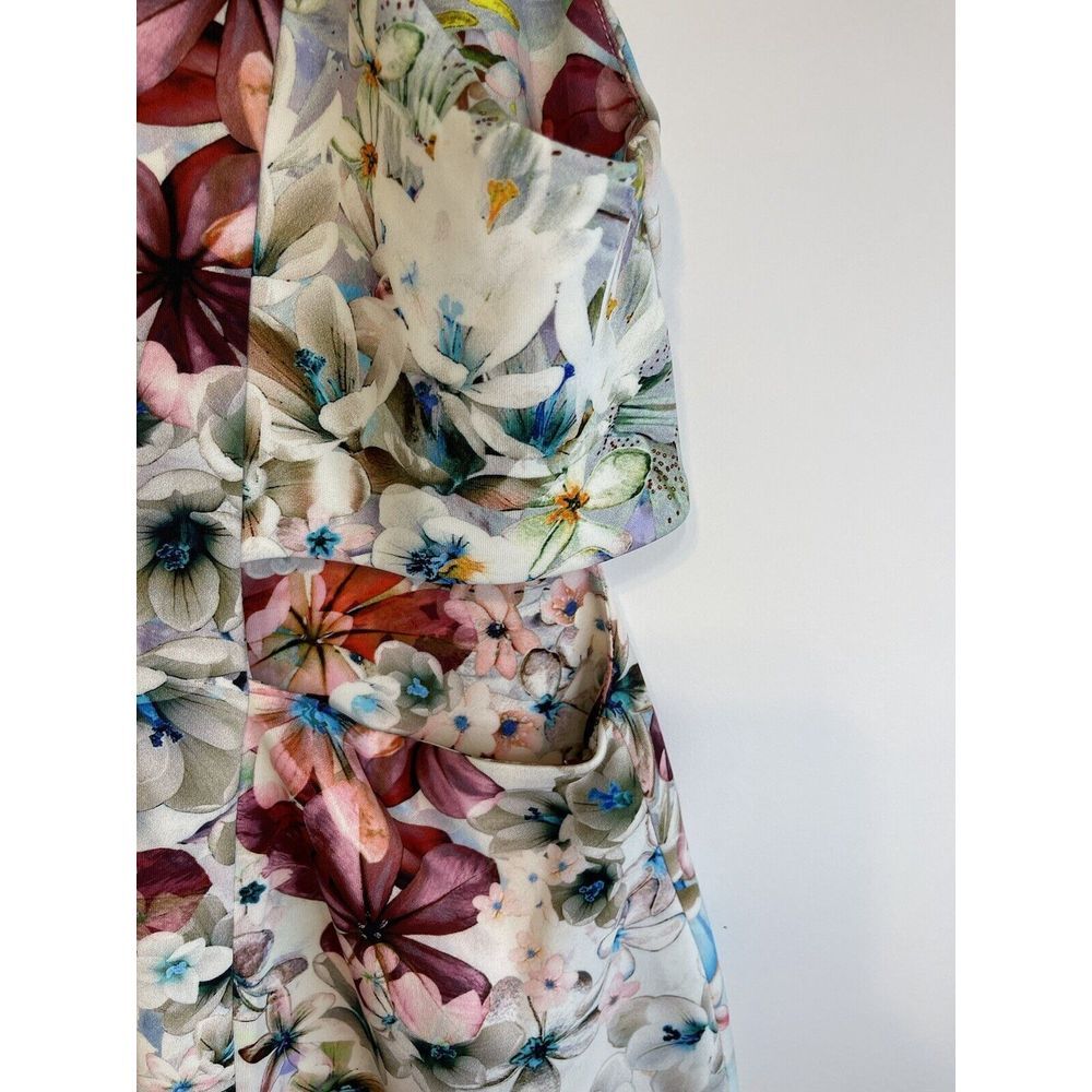 Karina Grimaldi Revolve Dress M Floral‎ Waist Cutouts Bodycon Sleeveless - Picture 5 of 9